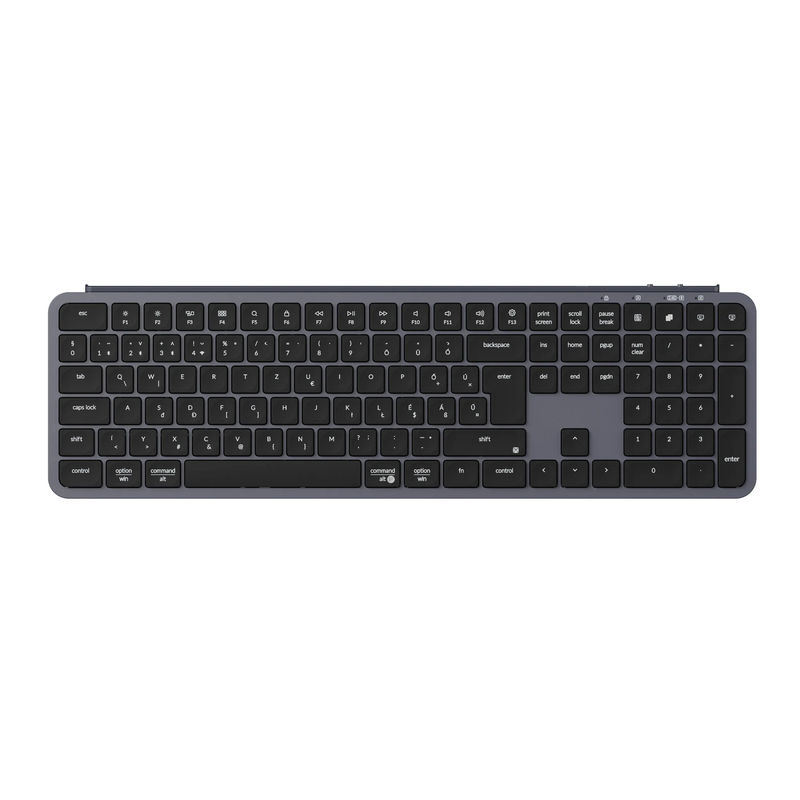 Keychron B6 Pro Ultra-Slim Wireless Keyboard ISO Layout Collection - Color:Space Gray - Layout Version:Hungarian-ISO