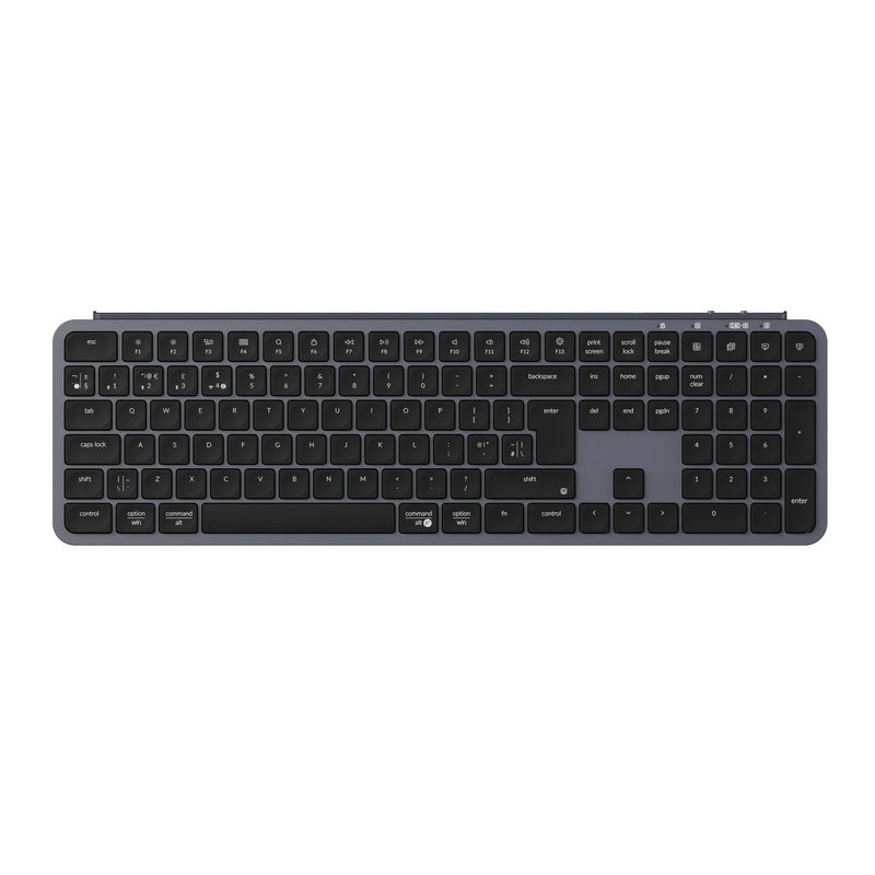 Keychron B6 Pro Ultra-Slim Wireless Keyboard ISO Layout Collection - Color:Space Gray - Layout Version:UK-ISO
