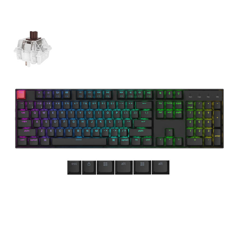 Keychron K10 QMK Wireless Mechanical Keyboard (Version 2) - Version:RGB Backlight - Switch Type:Keychron Super Switch - Switch Option:Brown