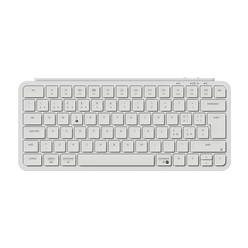 Keychron B1 Pro Ultra-Slim Wireless Keyboard ISO Layout Collection - Color:Ivory White - Layout Versions:Italy-ISO