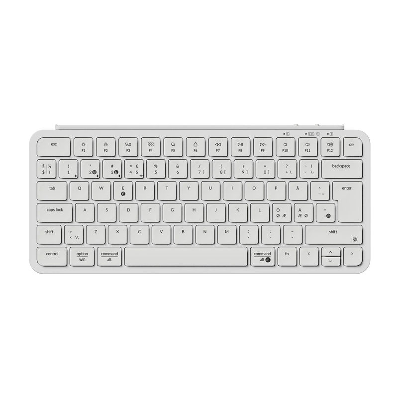 Keychron B1 Pro Ultra-Slim Wireless Keyboard ISO Layout Collection - Color:Ivory White - Layout Versions:Nordic-ISO