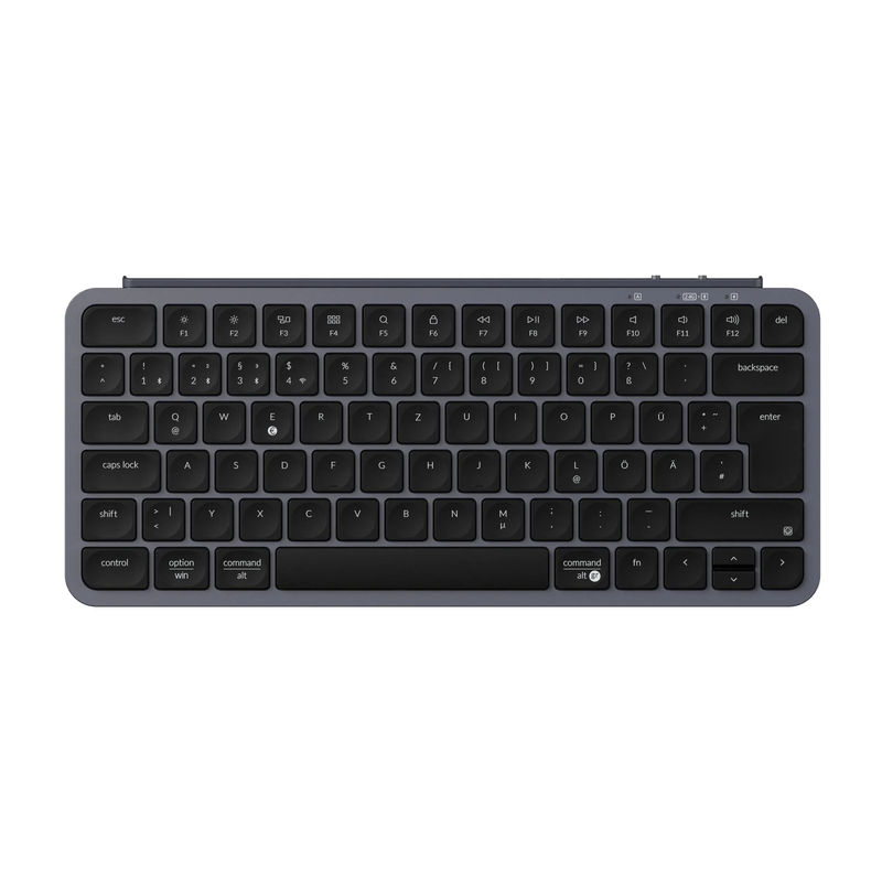 Keychron B1 Pro Ultra-Slim Wireless Keyboard ISO Layout Collection - Color:Space Gray - Layout Versions:DE-ISO