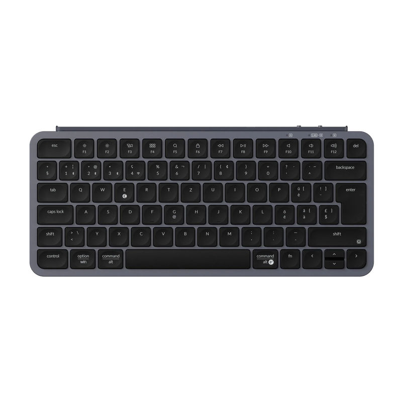 Keychron B1 Pro Ultra-Slim Wireless Keyboard ISO Layout Collection - Color:Space Gray - Layout Versions:Swiss-ISO