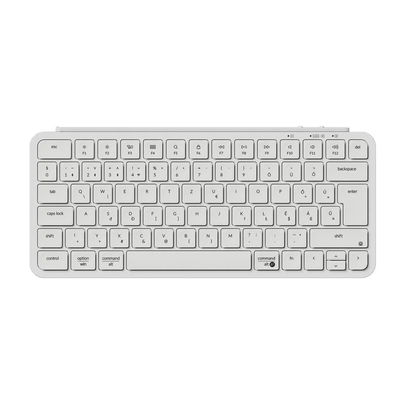 Keychron B1 Pro Ultra-Slim Wireless Keyboard ISO Layout Collection - Color:Ivory White - Layout Versions:Hungarian-ISO
