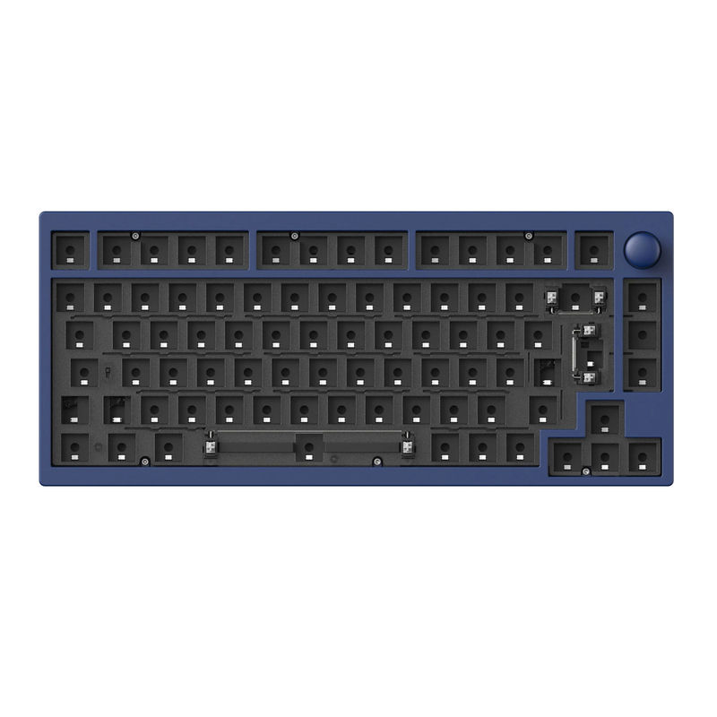 Lemokey P1 QMK Wireless Custom Mechanical Keyboard ISO Layout Collection - Type:Barebone Knob ISO (Pro Version) - Layout Version:Barebone Knob (Navy Blue) - Switches:Barebone