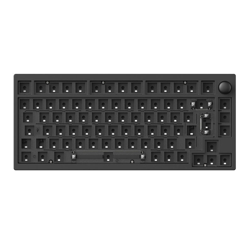 Lemokey P1 QMK Wireless Custom Mechanical Keyboard ISO Layout Collection - Type:Barebone Knob ISO (Pro Version) - Layout Version:Barebone Knob (Carbon Black) - Switches:Barebone