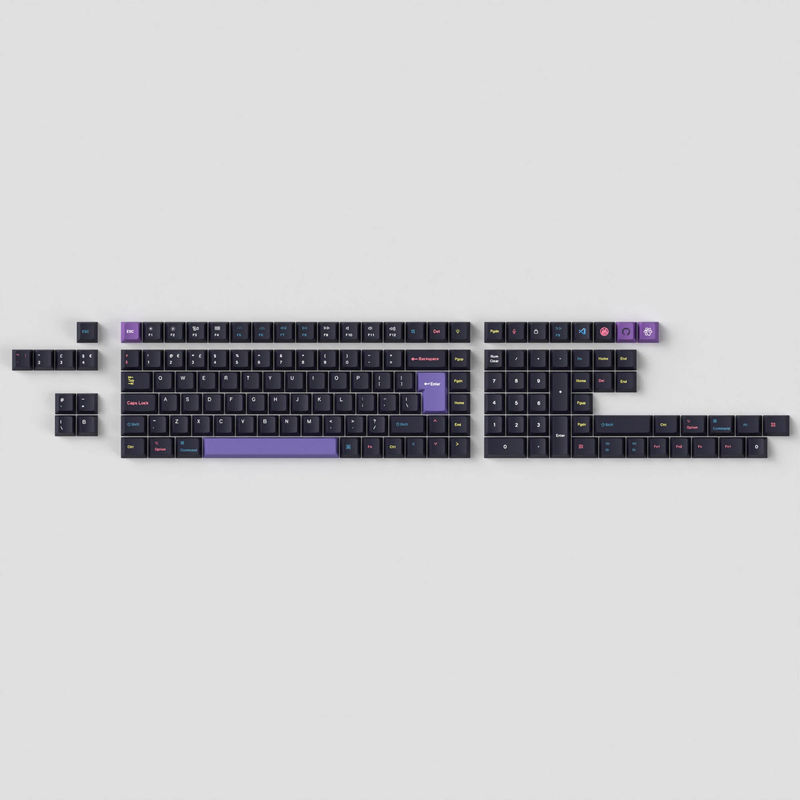 ISO Cherry Profile Dye-Sub PBT Full Set Keycap Set - Developer - Version:Developer Full Set - Layout:UK-ISO