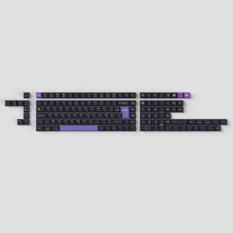 ISO Cherry Profile Dye-Sub PBT Full Set Keycap Set - Developer - Version:Developer Full Set - Layout:FR-ISO