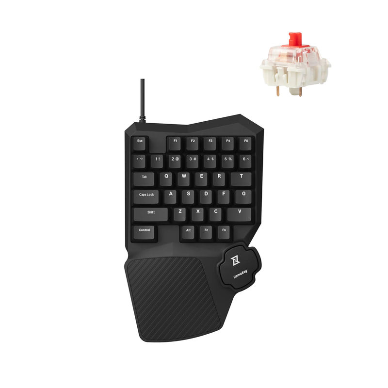 Lemokey X0 QMK Wired Mechanical Gaming Keypad - Version:Red Backlight - Switch Option:Keychron Mechanical Red Switch