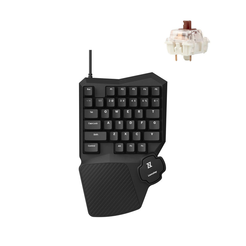Lemokey X0 QMK Wired Mechanical Gaming Keypad - Version:Red Backlight - Switch Option:Keychron Mechanical Brown Switch