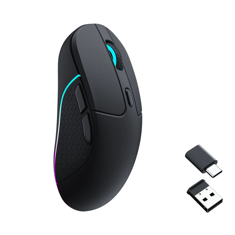 Keychron M3 Wireless Mouse - Color:Black - Sensor:PixArt 3395 (1K Polling Rate) - RGB Light:RGB Light