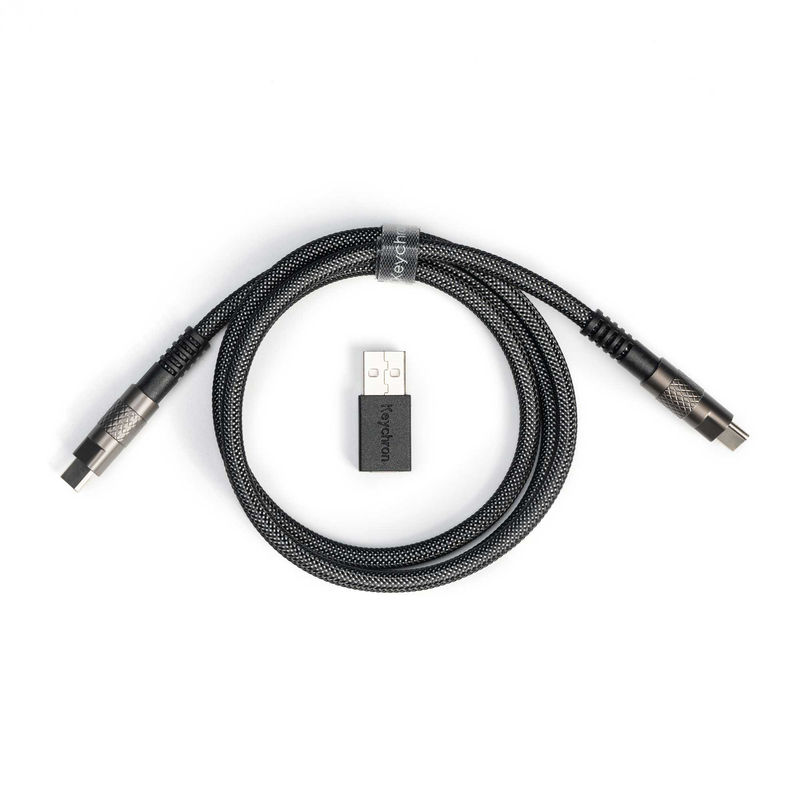 Keychron Double-Sleeved Geek Cable - Color:Black - Connector:Type-C