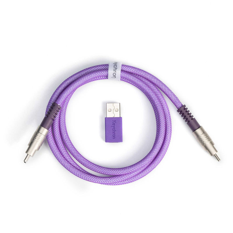 Keychron Double-Sleeved Geek Cable - Color:Purple - Connector:Type-C