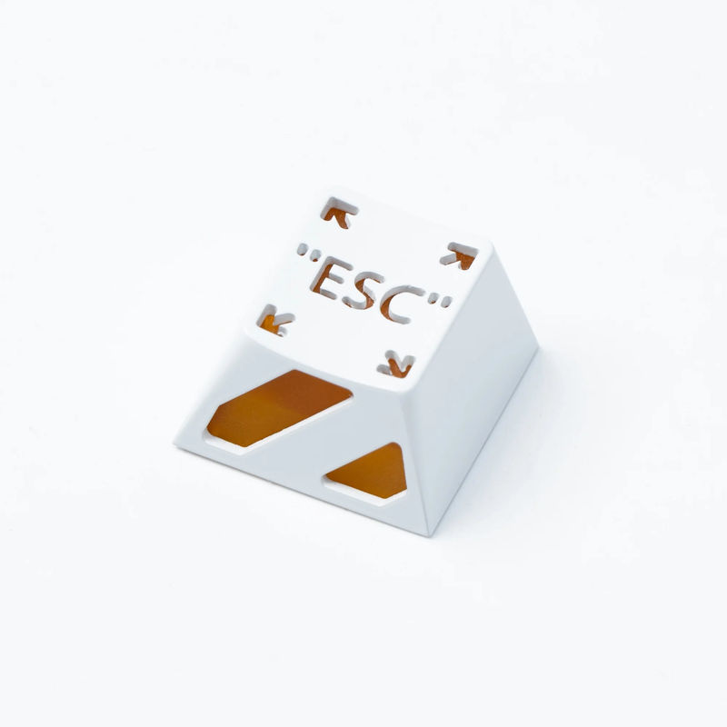 Spacebar/ESC/Enter Key Aluminum Alloy Artisan Keycap - Key:ESC (1u) - Colorways:White