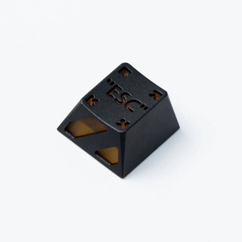 Spacebar/ESC/Enter Key Aluminum Alloy Artisan Keycap - Key:ESC (1u) - Colorways:Black