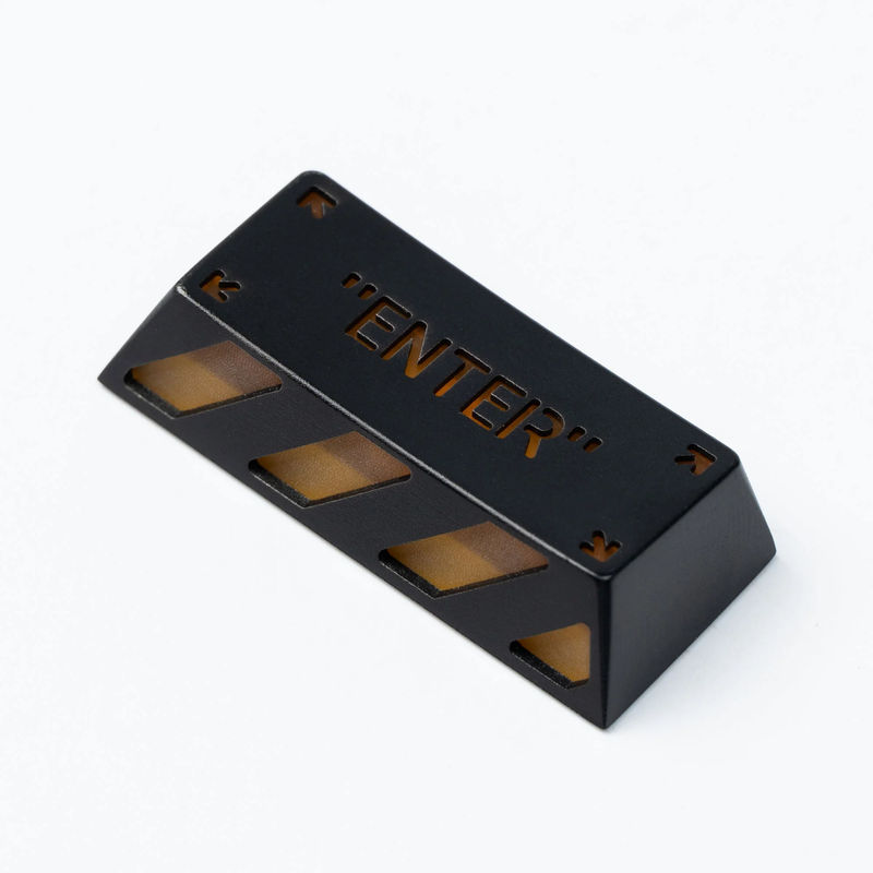 Spacebar/ESC/Enter Key Aluminum Alloy Artisan Keycap - Key:Enter Key (2.25u) - Colorways:Black
