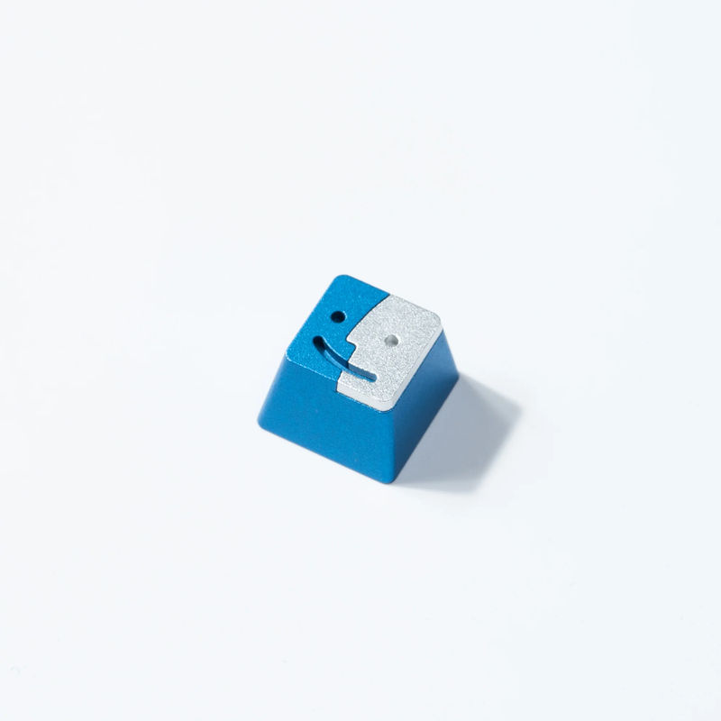Smile Aluminum Alloy Artisan Keycap - Size:1u - Colorways:Blue