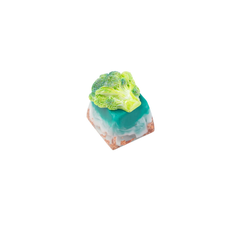 Cute Fruit Resin Artisan Keycap - Size:1u - Theme:Broccoli