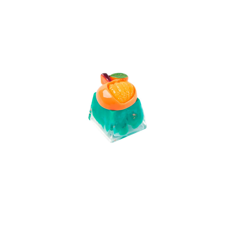 Cute Fruit Resin Artisan Keycap - Size:1u - Theme:Orange