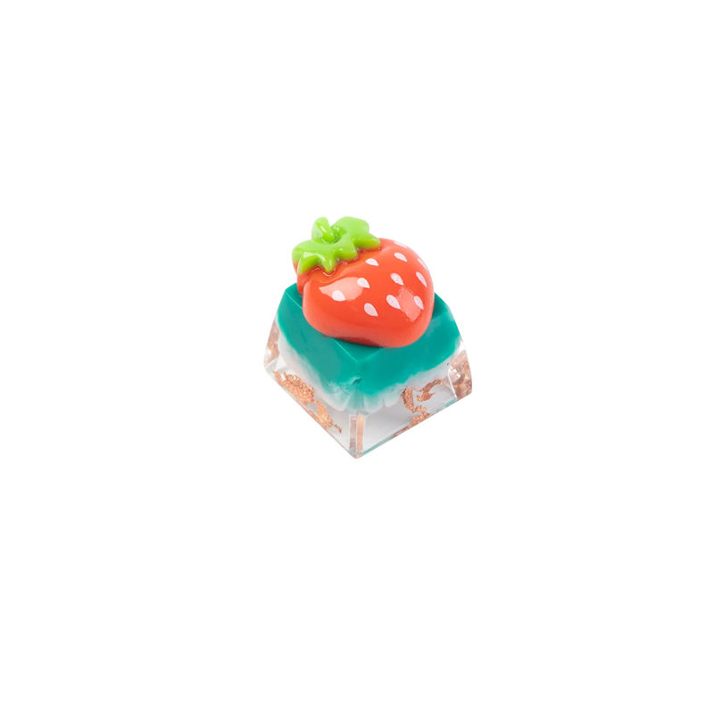 Cute Fruit Resin Artisan Keycap - Size:1u - Theme:Strawberry