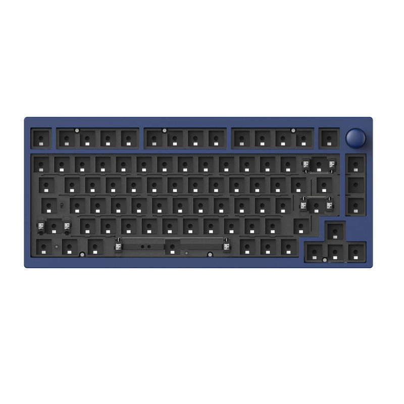 Lemokey P1 QMK/VIA Custom Gaming Keyboard - Type:Barebone Knob - Color:Navy Blue - Switches:Barebone