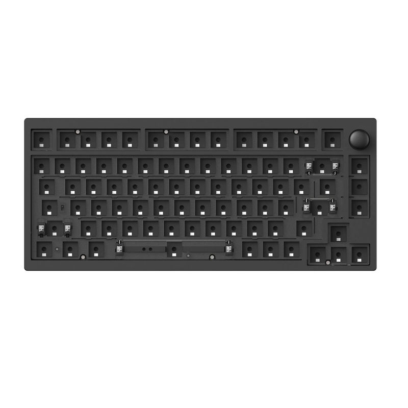 Lemokey P1 QMK/VIA Custom Gaming Keyboard - Type:Barebone Knob - Color:Carbon Black - Switches:Barebone