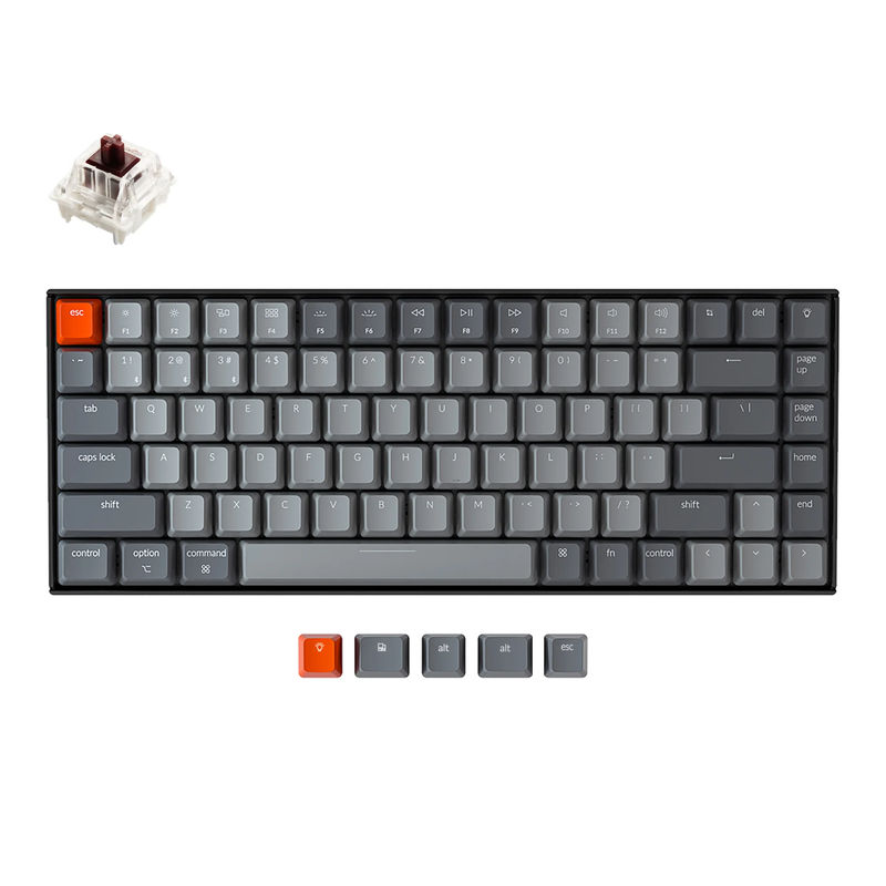 Keychron K2 Wireless Mechanical Keyboard (Version 2) - Version:RGB Backlight - Switch Option:Gateron G Pro Brown