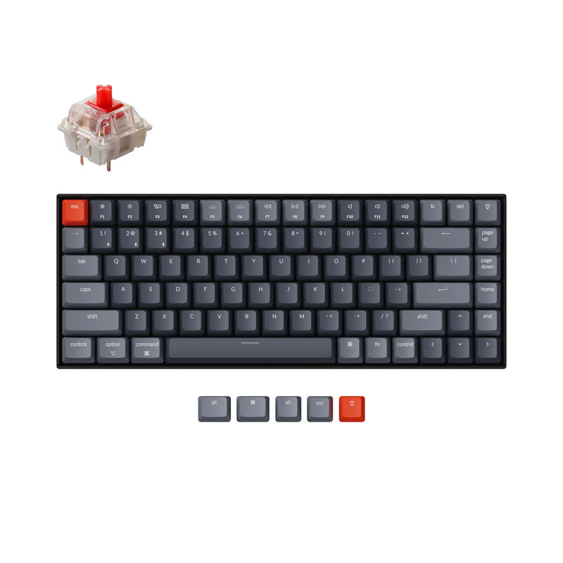 Keychron K2 Wireless Mechanical Keyboard (Version 2) - Version:White Backlight (Version B) - Switch Option:Gateron G Pro Red