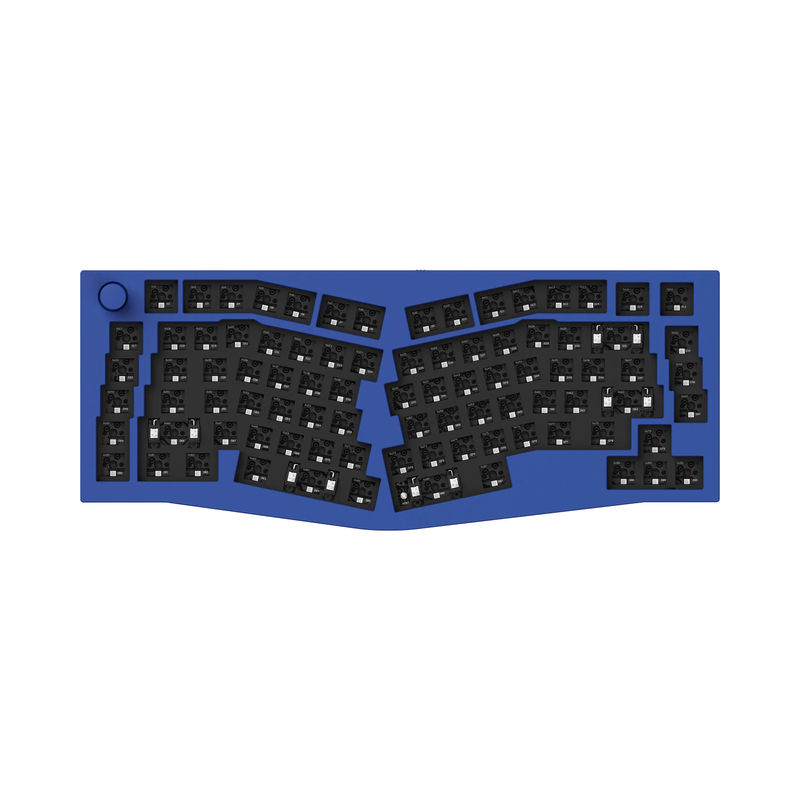 Keychron Q10 (Alice Layout) QMK Custom Mechanical Keyboard - Type:Barebone Knob - Color:Navy Blue - Switches:Barebone
