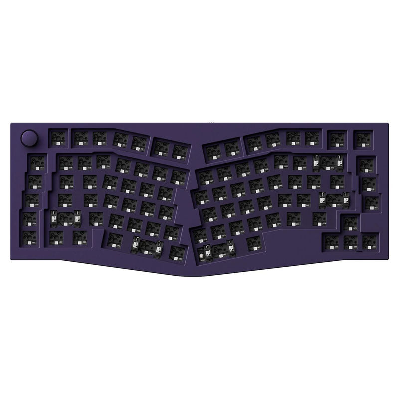 Keychron Q10 (Alice Layout) QMK Custom Mechanical Keyboard - Type:Barebone Knob - Color:Dark Purple - Switches:Barebone