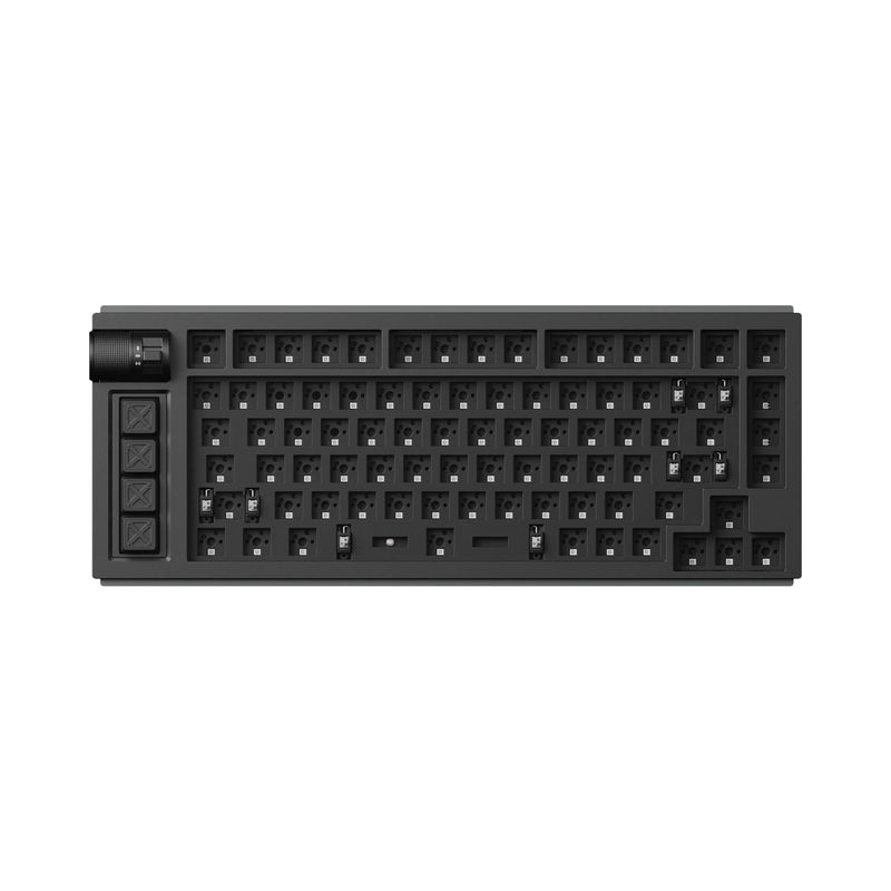 Lemokey L1 QMK/VIA Wireless Custom Gaming Keyboard - Type:Barebone Knob - Color:Carbon Black - Switches:Barebone