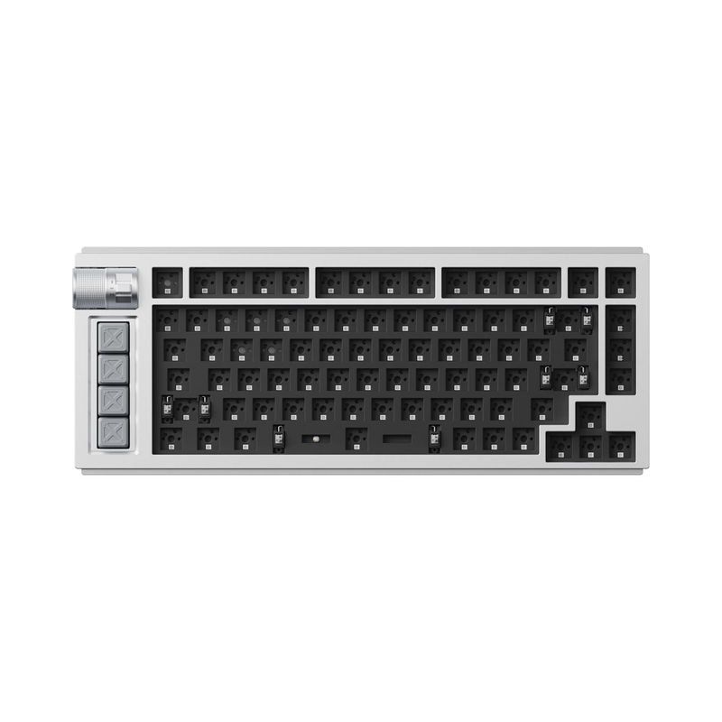 Lemokey L1 QMK/VIA Wireless Custom Gaming Keyboard - Type:Barebone Knob - Color:Space Silver - Switches:Barebone
