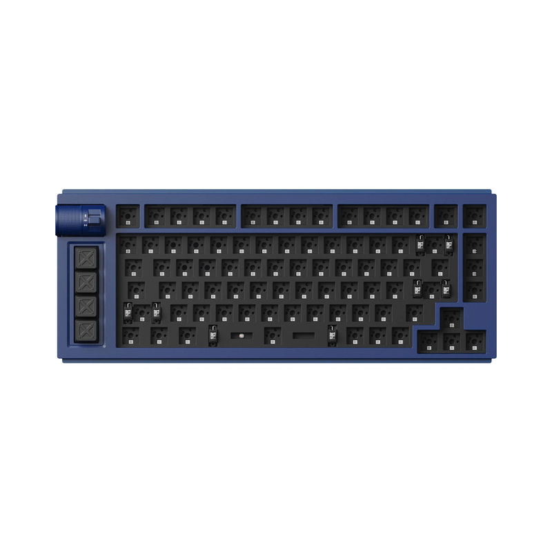 Lemokey L1 QMK/VIA Wireless Custom Gaming Keyboard - Type:Barebone Knob - Color:Navy Blue - Switches:Barebone
