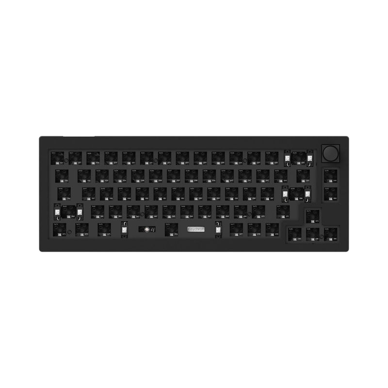 Keychron V2 QMK Custom Mechanical Keyboard - Type:Barebone Knob - Color:Carbon Black (Non-transparent) - Switches:Barebone