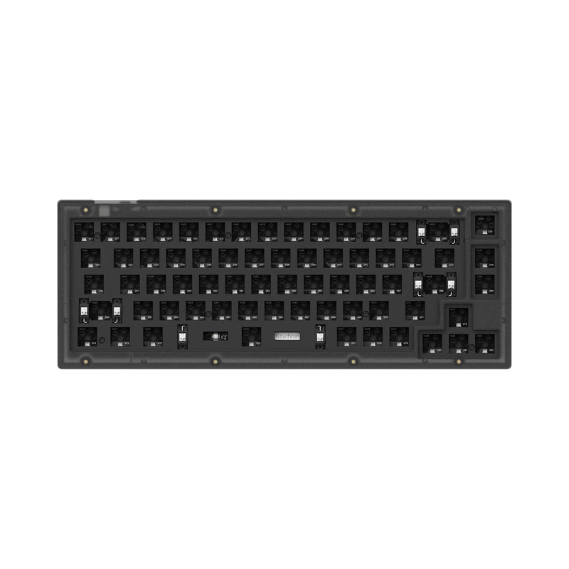 Keychron V2 QMK Custom Mechanical Keyboard - Type:Barebone - Color:Frosted Black (Translucent) - Switches:Barebone