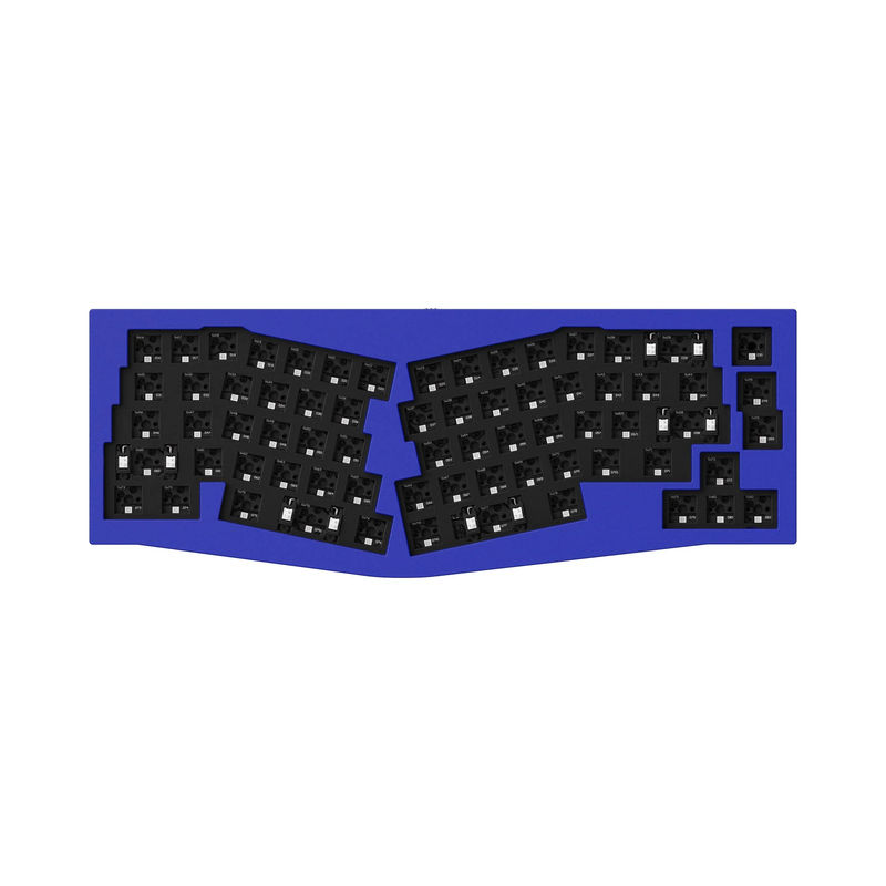 Keychron Q8 (Alice Layout) QMK Custom Mechanical Keyboard - Type:Barebone - Color:Navy Blue - Switches:Barebone