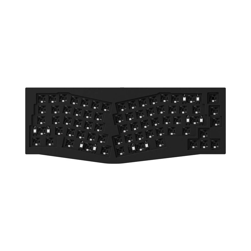 Keychron Q8 (Alice Layout) QMK Custom Mechanical Keyboard - Type:Barebone - Color:Carbon Black - Switches:Barebone