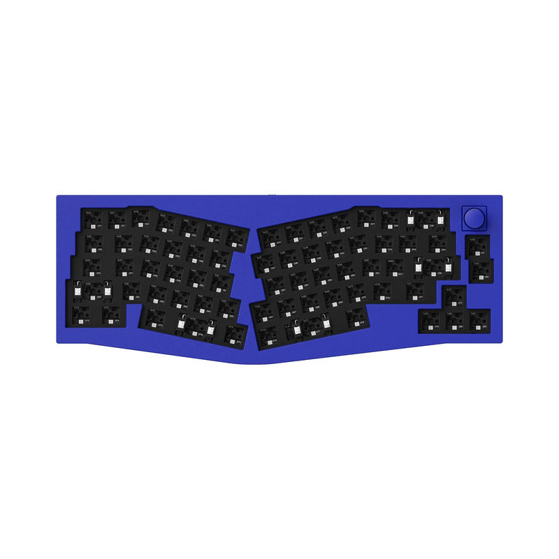 Keychron Q8 (Alice Layout) QMK Custom Mechanical Keyboard - Type:Barebone Knob - Color:Navy Blue - Switches:Barebone