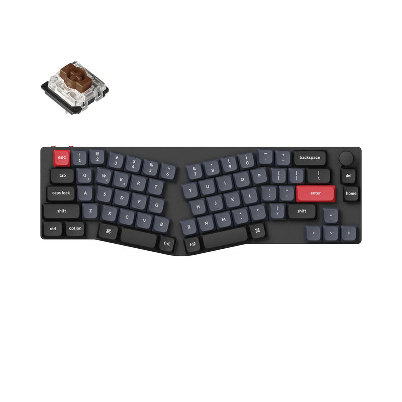 Keychron K11 Pro (Alice Layout) QMK/VIA Wireless Custom Mechanical Keyboard - Version:RGB Backlight - Switch Type:Low Profile Gateron Mechanical - Switch Option:Brown