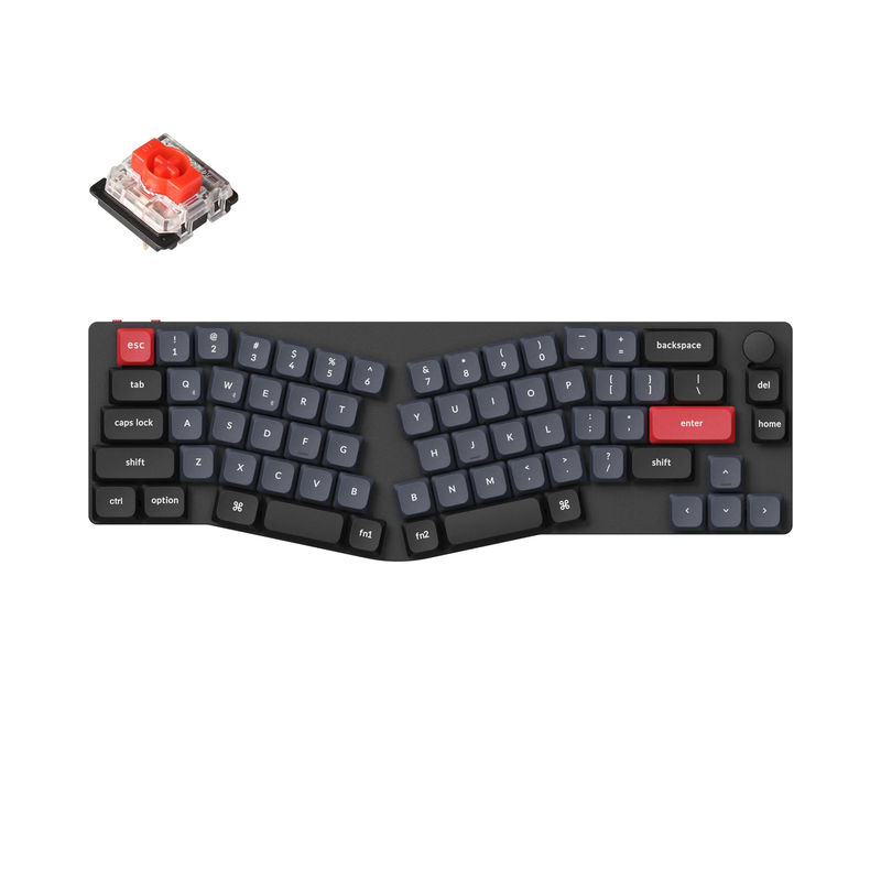 Keychron K11 Pro (Alice Layout) QMK/VIA Wireless Custom Mechanical Keyboard - Version:RGB Backlight - Switch Type:Low Profile Gateron Mechanical - Switch Option:Red