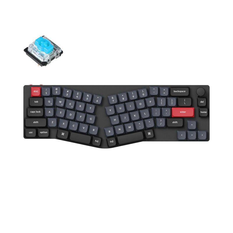 Keychron K11 Pro (Alice Layout) QMK/VIA Wireless Custom Mechanical Keyboard - Version:RGB Backlight - Switch Type:Low Profile Gateron Mechanical - Switch Option:Blue
