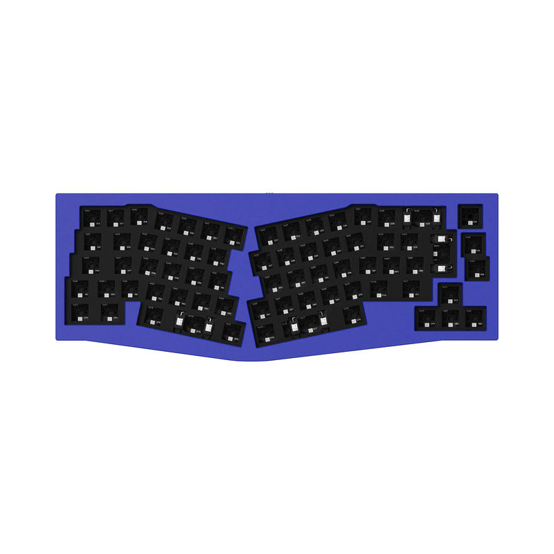 Keychron Q8 (Alice Layout) QMK Custom Mechanical Keyboard ISO Layout Collection - Type:Barebone ISO - Layout Version:Barebone (Navy Blue) - Switches:Barebone