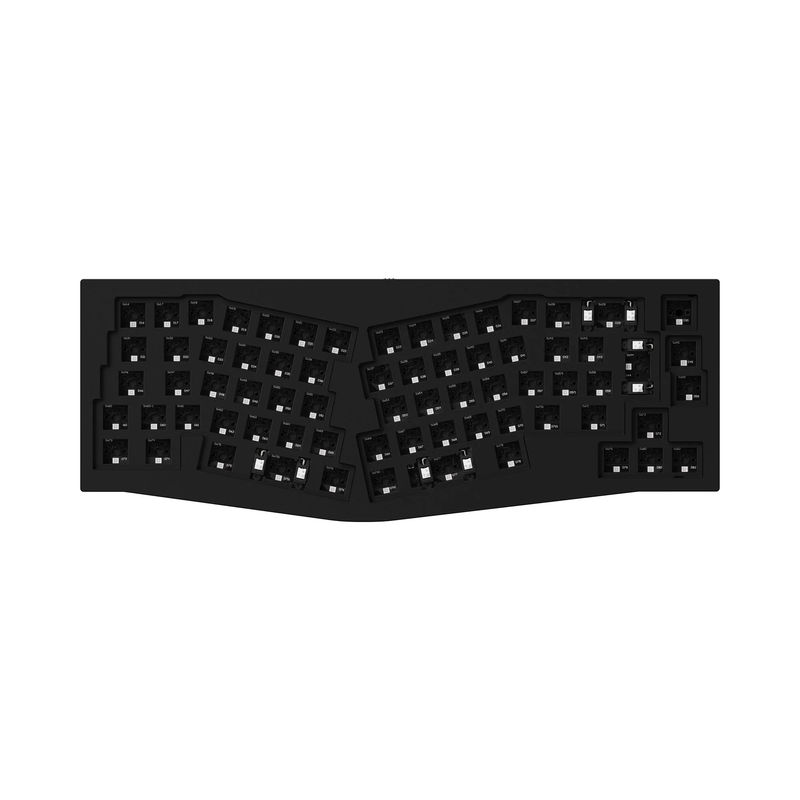 Keychron Q8 (Alice Layout) QMK Custom Mechanical Keyboard ISO Layout Collection - Type:Barebone ISO - Layout Version:Barebone (Carbon Black) - Switches:Barebone