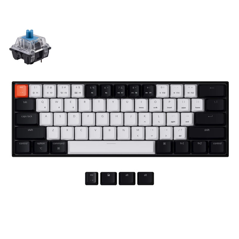 Keychron K12 Wireless Mechanical Keyboard - Version:Non-Backlight - Switch Type:Keychron Mechanical - Switch Option:Blue