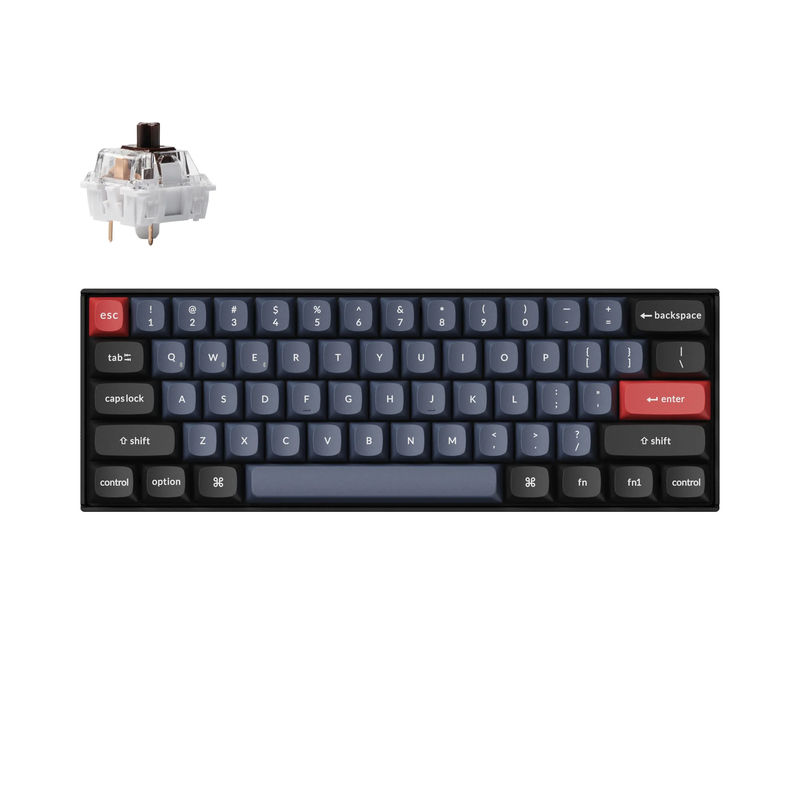 Keychron K12 Pro QMK/VIA Wireless Mechanical Keyboard - Type:Fully Assembled (Hot-Swappable) - Color:RGB Backlight - Switches:Keychron K Pro Mechanical Brown
