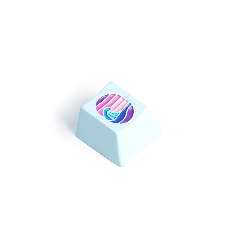 Keychron Colorful Great Wave Metal Artisan Keycap - Size:1u - Colorways:Light Blue