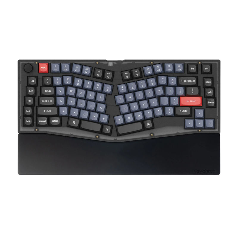 Keychron Silicone Palm Rest - Color:Black - Keyboard Profile:Normal Profile - Keyboard Version:Q10 / Q10 Pro / Q10 Max / V10 / V10 Max