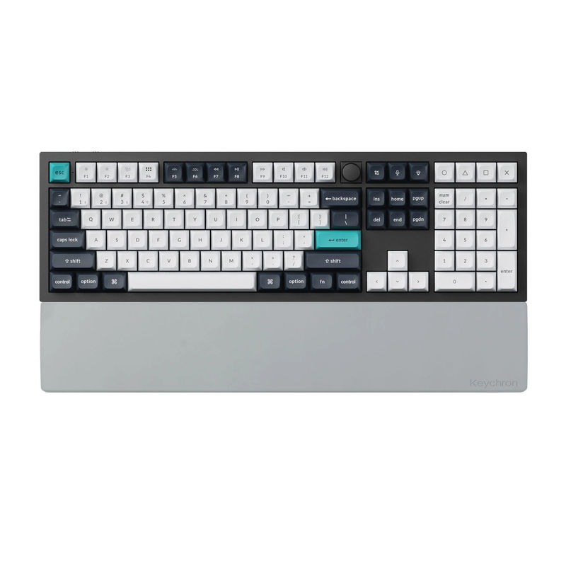 Keychron Silicone Palm Rest - Color:Gray - Keyboard Profile:Normal Profile - Keyboard Version:K10 Pro / K10 Max / Q6 / Q6 Pro / Q6 Max / Q6 HE / V6 / V6 Max