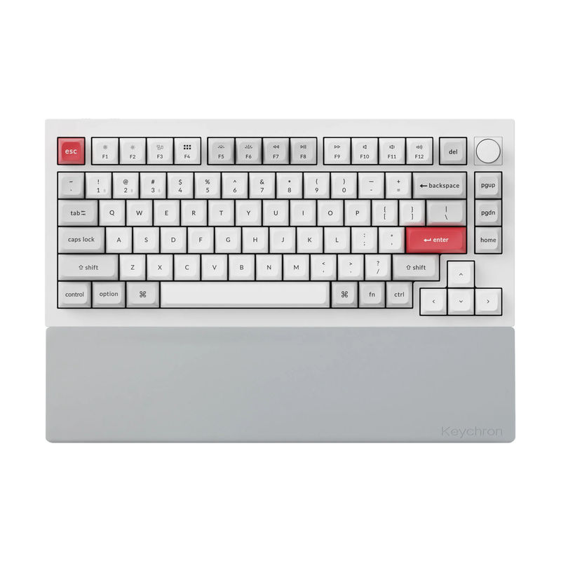 Keychron Silicone Palm Rest - Color:Gray - Keyboard Profile:Normal Profile - Keyboard Version:V1 / V1 Max / V2 / V2 Max / Q9 / Q1 / Q1 Pro / Q1 HE / Q1 Max / Q2 / Q2 Pro / Q2 Max / Q2 HE / P1 / P1 Pro / P1 HE