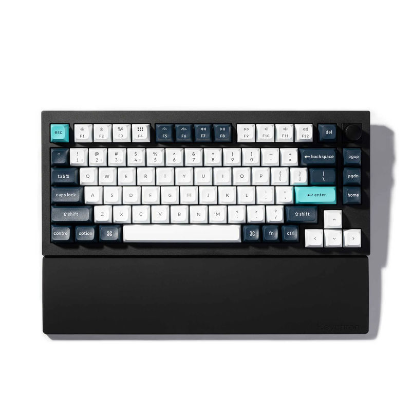 Keychron Silicone Palm Rest - Color:Black - Keyboard Profile:Normal Profile - Keyboard Version:V1 / V1 Max / V2 / V2 Max / Q9 / Q1 / Q1 Pro / Q1 HE / Q1 Max / Q2 / Q2 Pro / Q2 Max / Q2 HE / P1 / P1 Pro / P1 HE